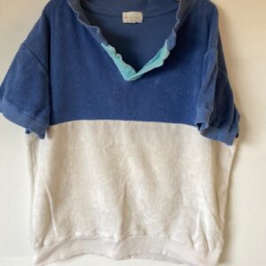 Top We are Kids blauw/wit badstof